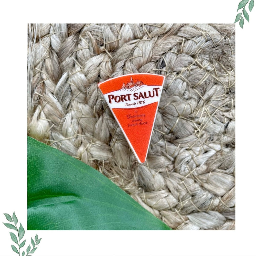 Port Salut Cheese Pin | Handmade | Mini Brands | NWOT | Quirky | Fun